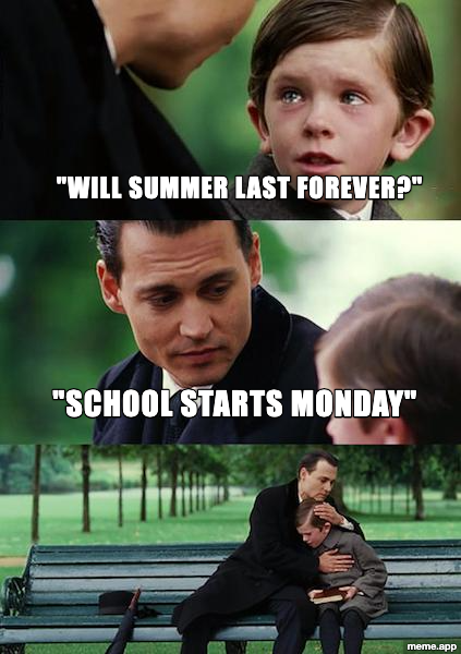 Finding Neverland meme about asking if there is food at home and being told we have food at home