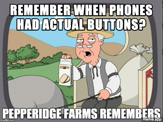 Pepperidge Farm Remembers meme about when phones had actual buttons