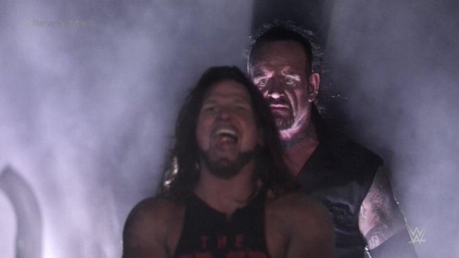 AJ Styles & Undertaker meme template