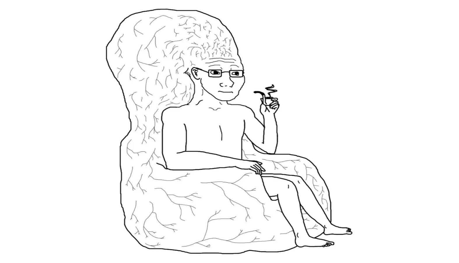 Big Brain Wojak meme template