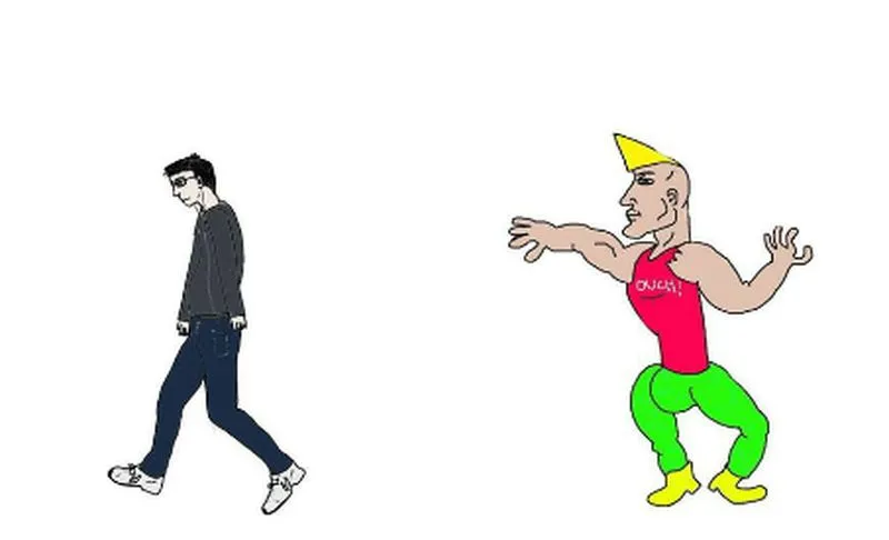 Chad vs Virgin meme template