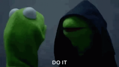 Evil Kermit GIF meme template