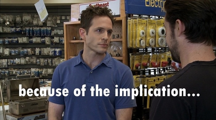 It's Always Sunny Implication meme template