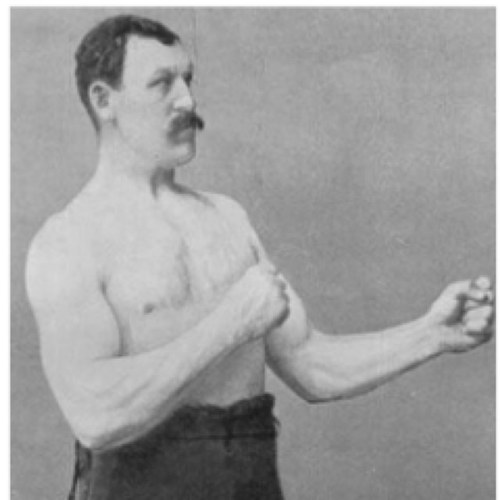 Overly Manly Man meme template