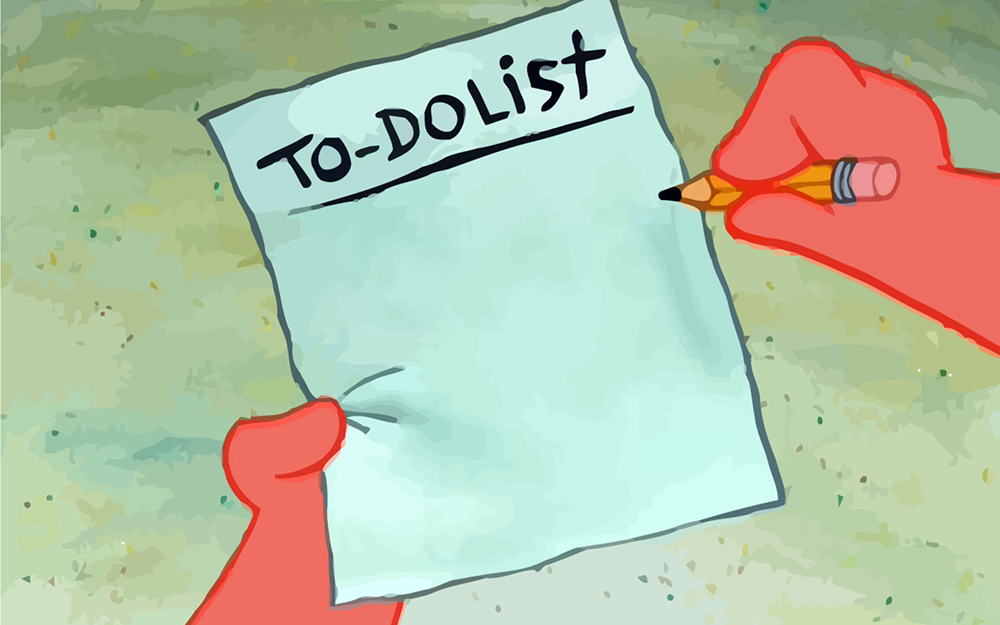 Patrick To Do List meme template