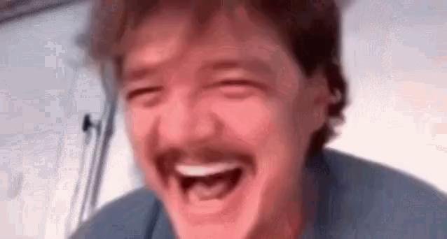 Pedro Pascal Laughing meme template