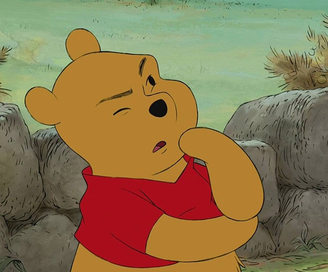 Pooh Bear Thinking meme template