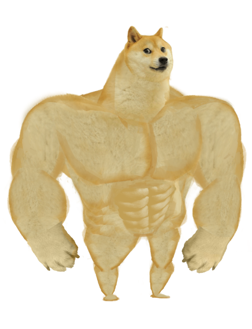 Swole Doge meme template