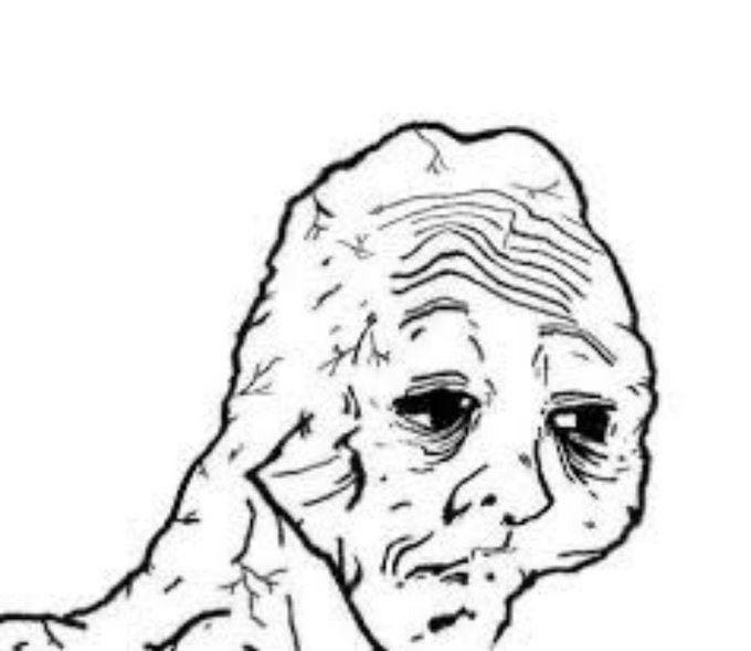 Tired Wojak meme template