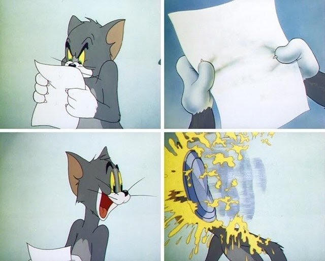 Tom and Jerry Custard Pie meme template